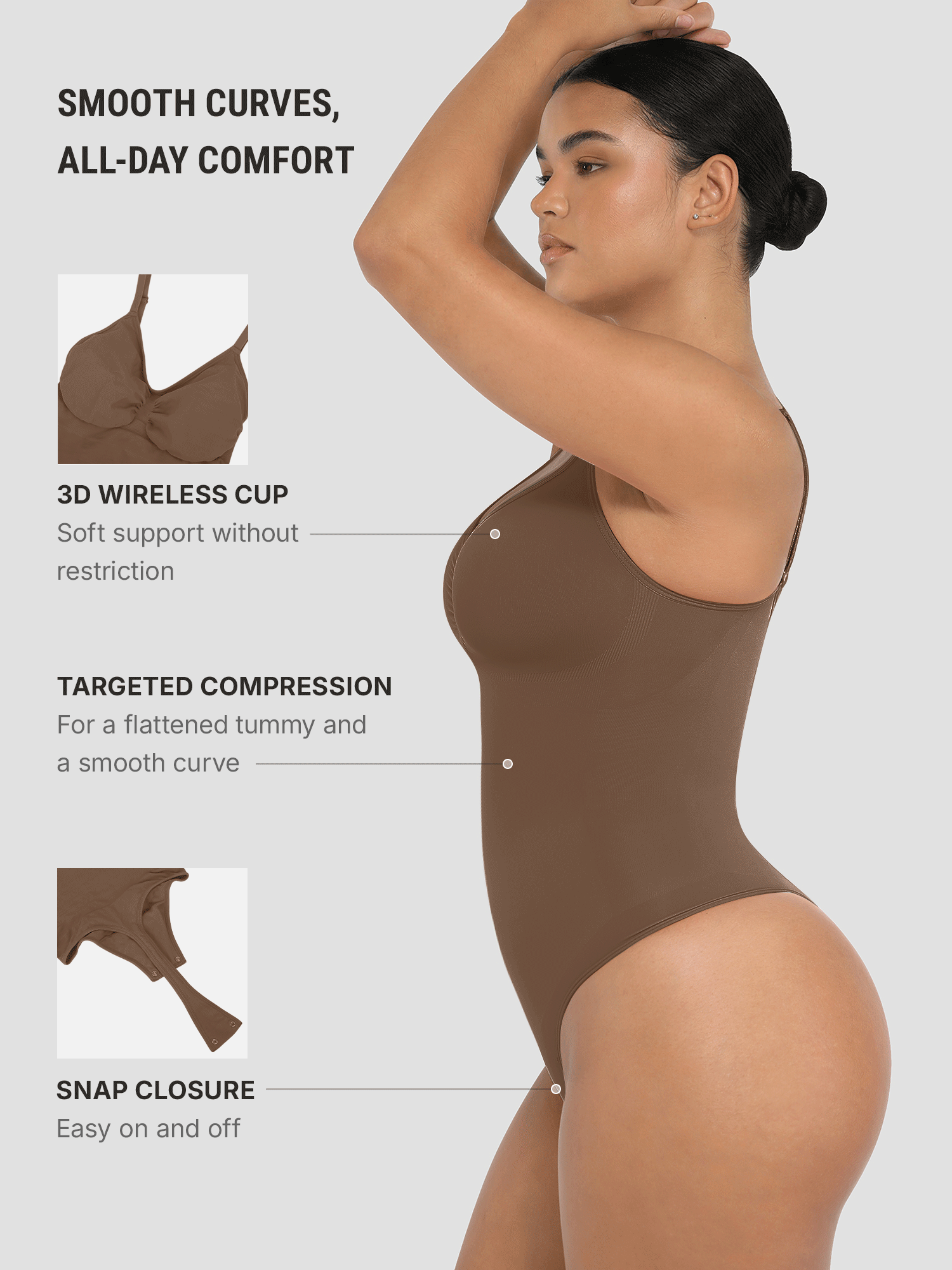 Shapewear Tummy Control Seamless Bodysuit