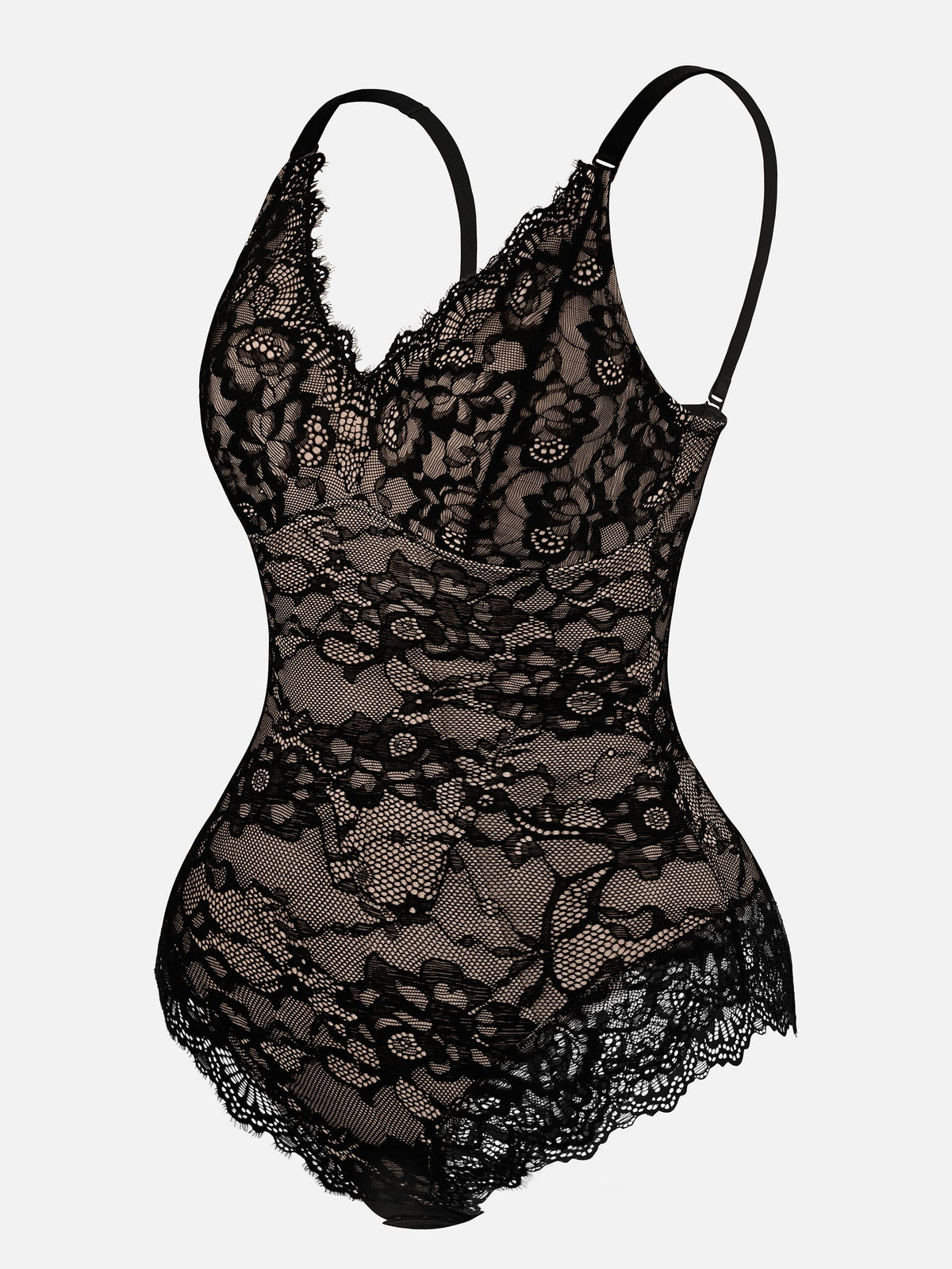 Lace V-Neck Stretch Bodysuit