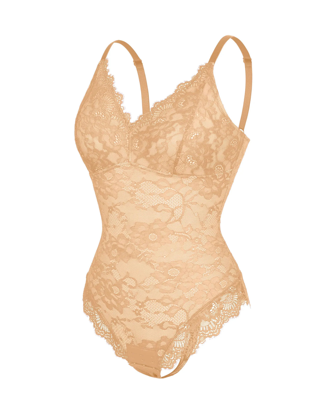 Lace V-Neck Stretch Bodysuit