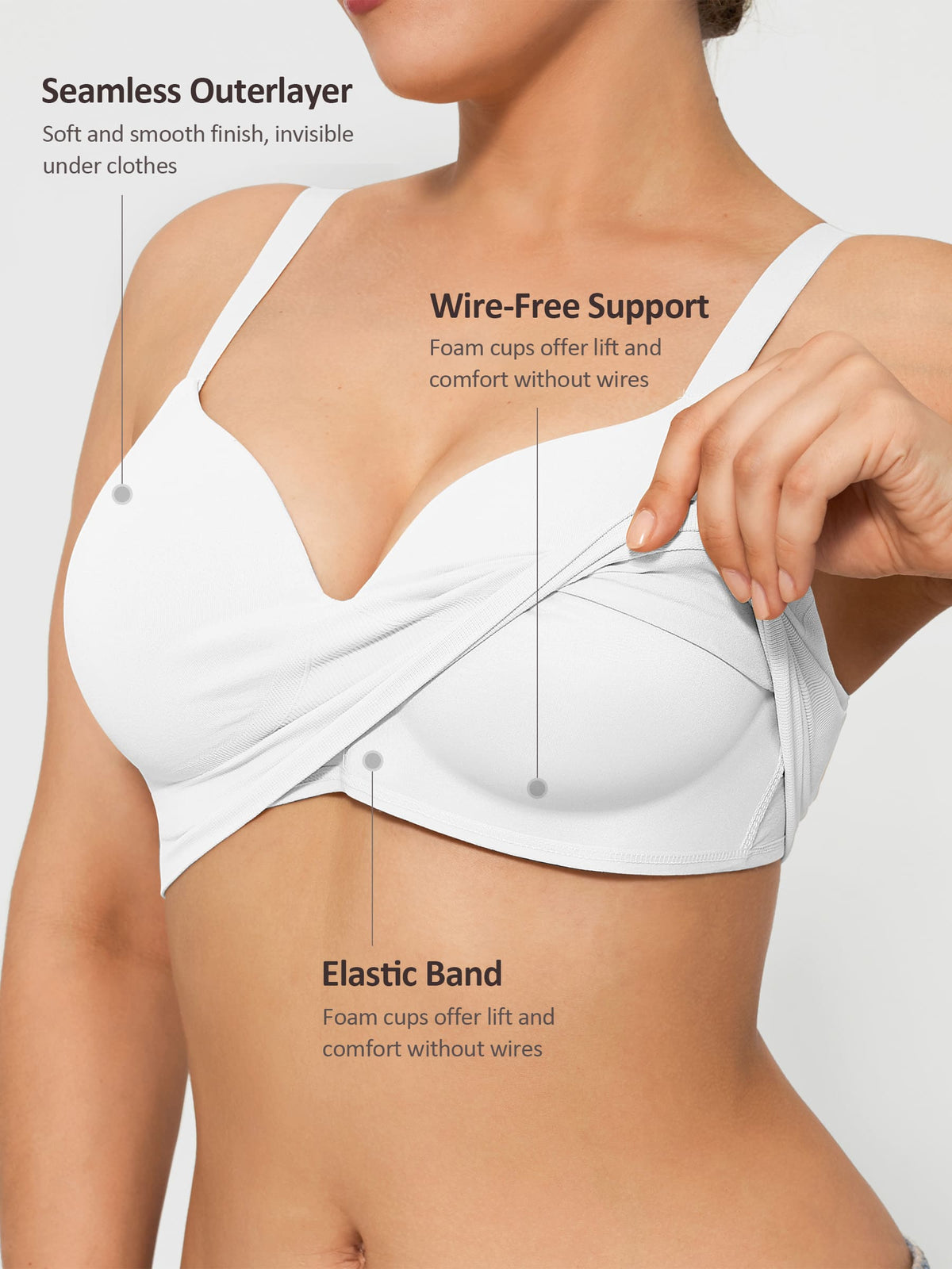Full Coverage Wireless Bra + Push-Up Seamless Bra