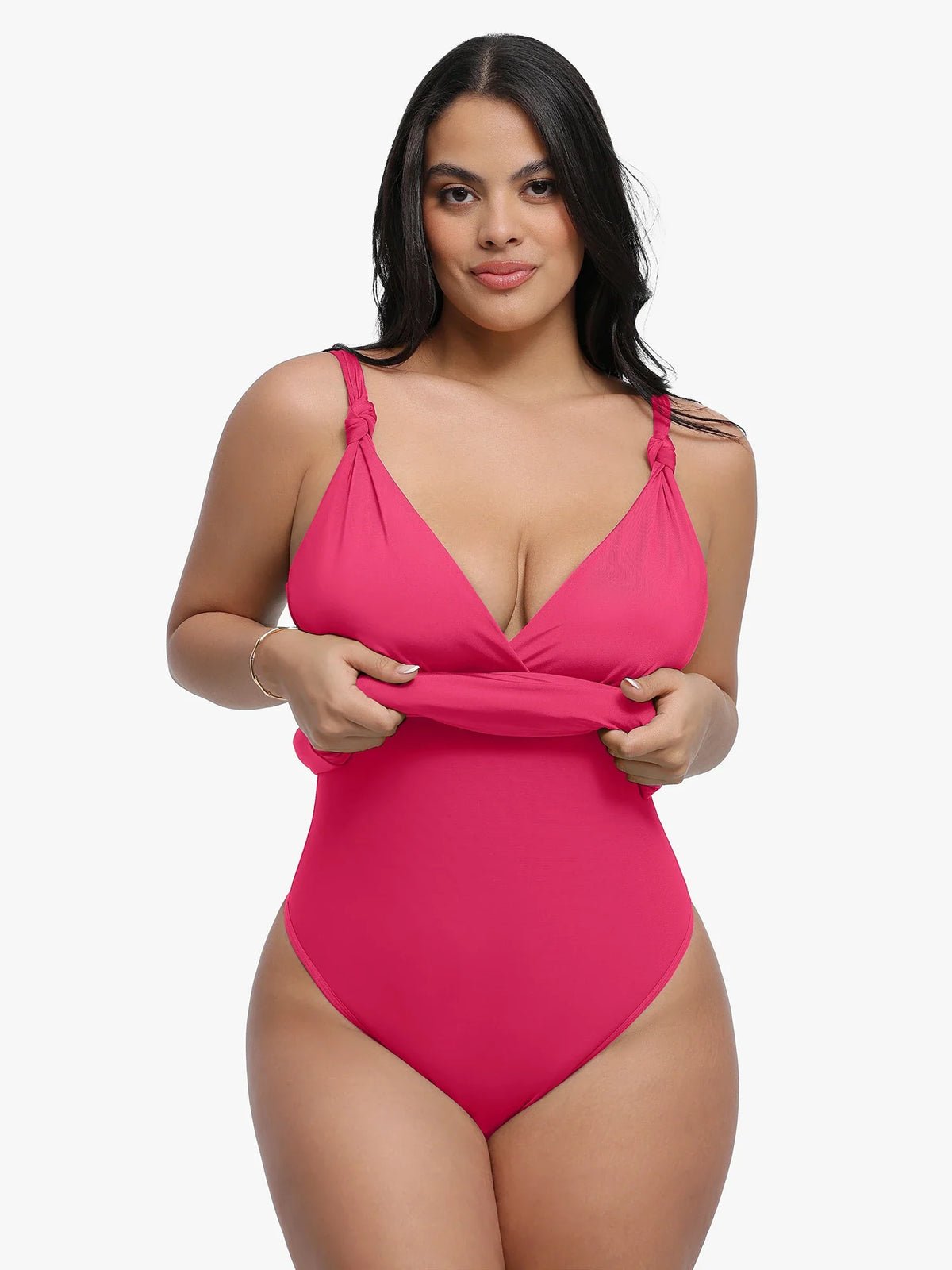 Popilush Shapewear Sculpting Side Slit Mini Dress