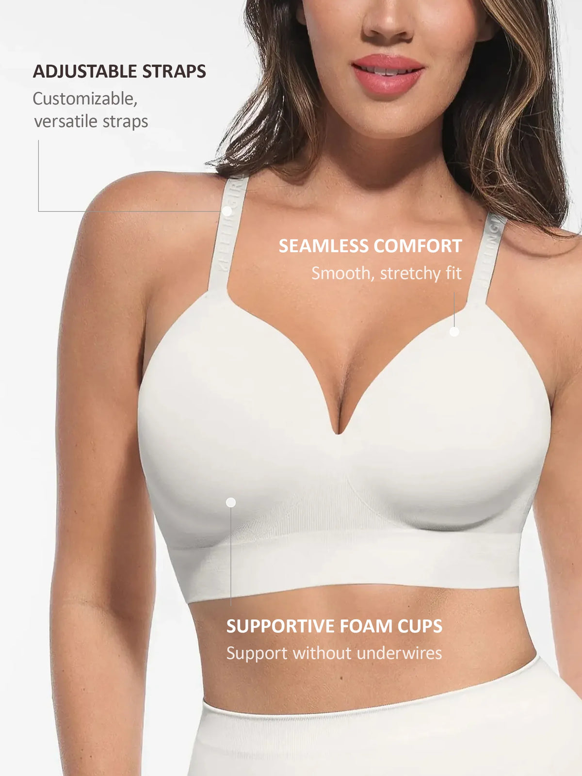Wireless Push-Up Adjustable Full Coverage Bra