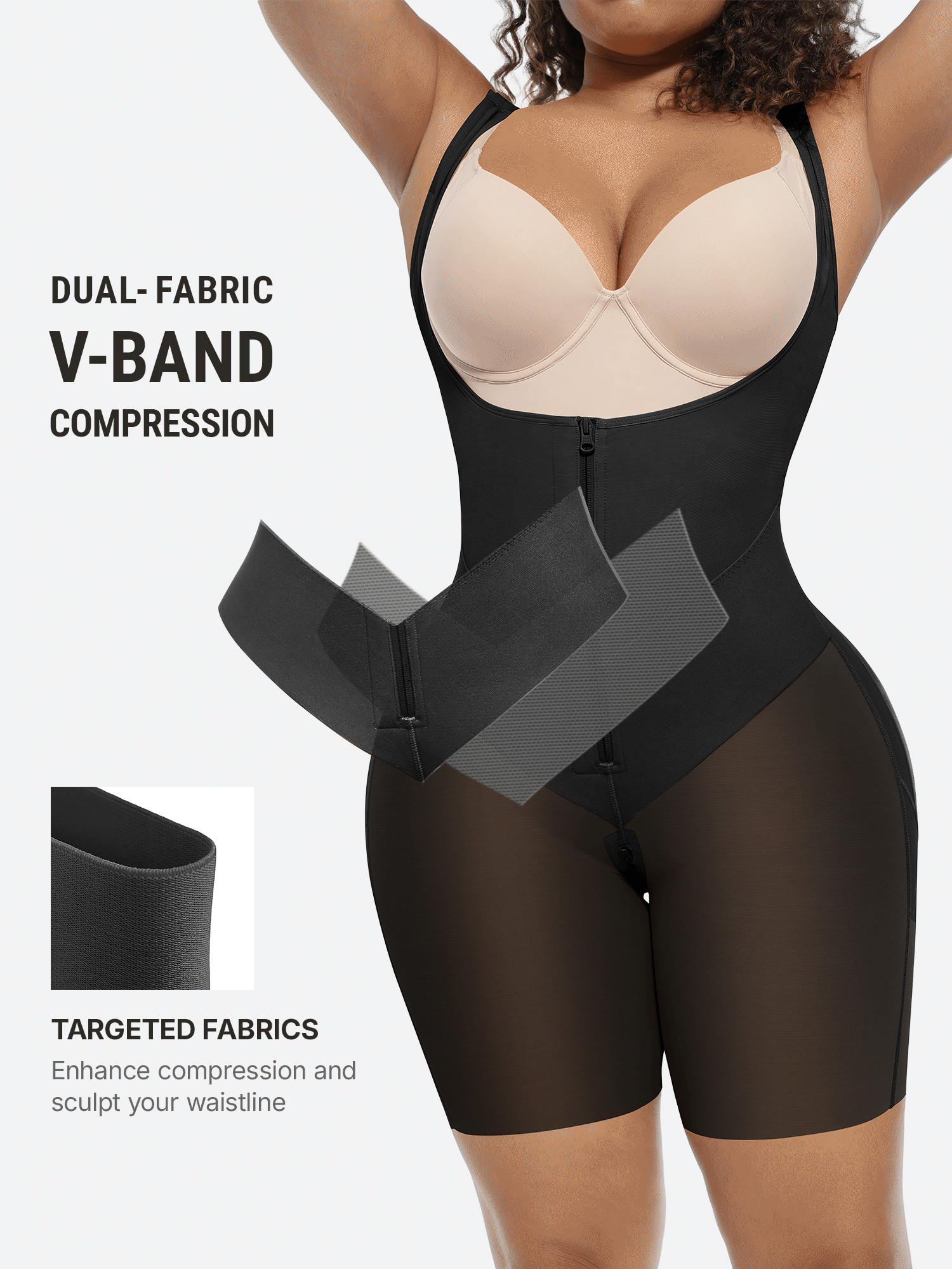 V-Shaped Faja Tummy Control Butt Lift Bodysuit Bundle