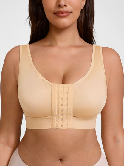 Supportive Front-Closure Breathable Bra