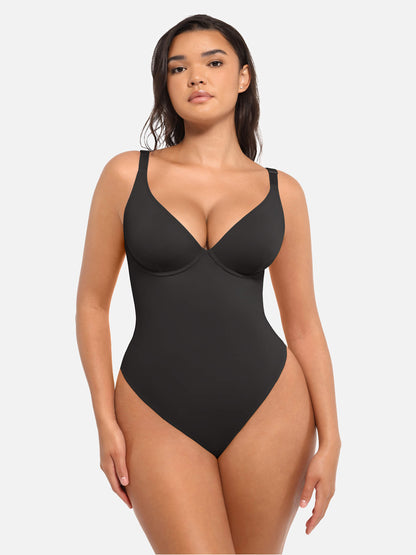 2-Pack V-Neck Tummy Control Bodysuit Bundle