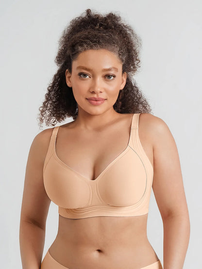 Jelly-Support Plunge Wireless Seamless Bra