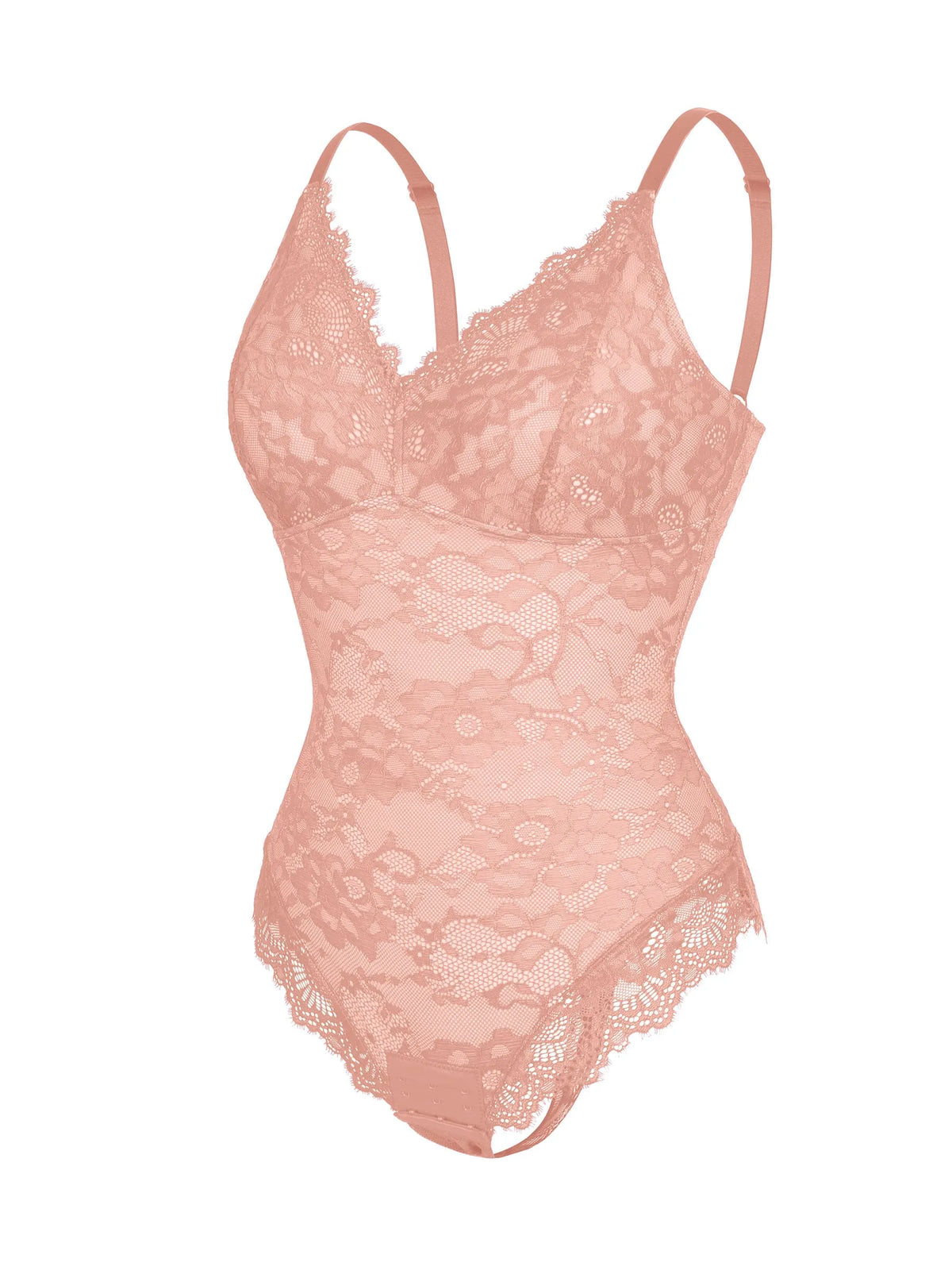 Lace V-Neck Stretch Bodysuit [BOGO]