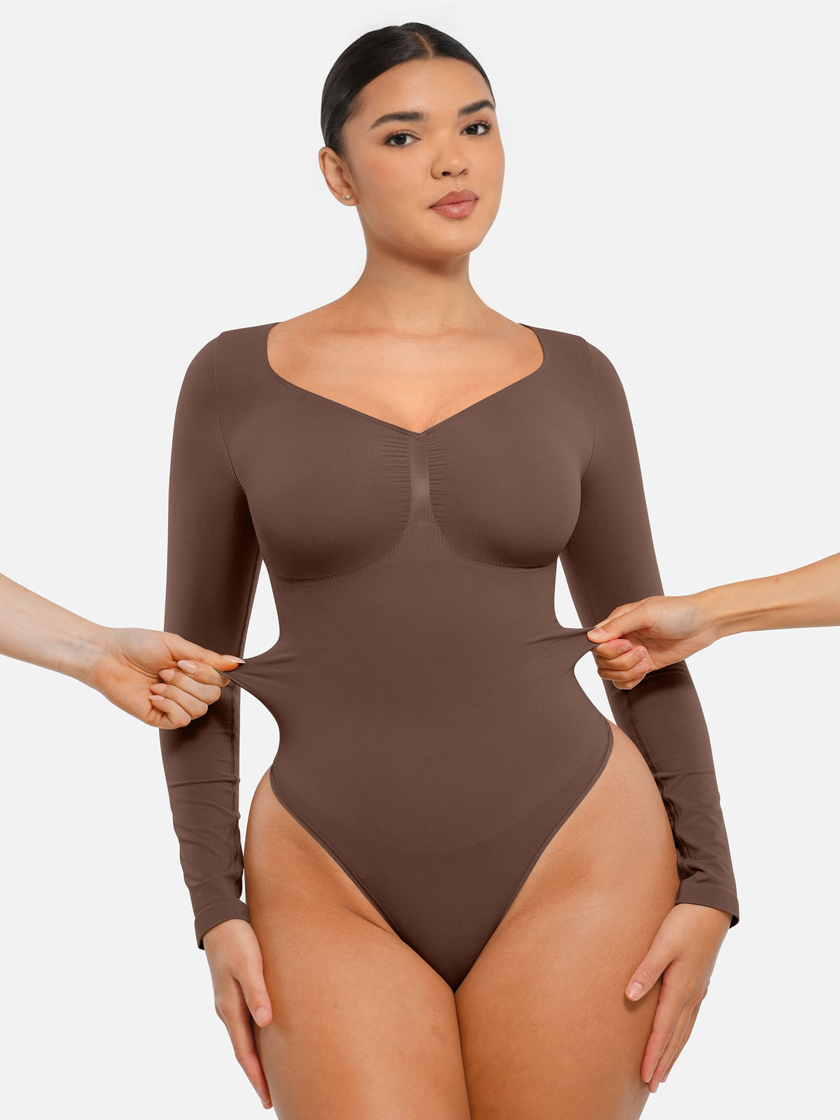 Seamless Supportive Long Sleeve Tummy Control Bodysuit [BOGO]