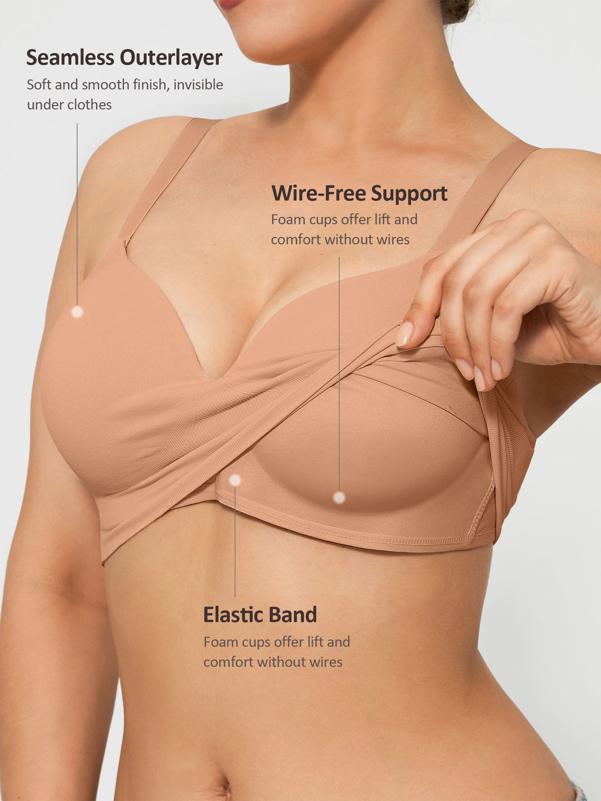 Full Coverage Wireless Bra + Push-Up Seamless Bra