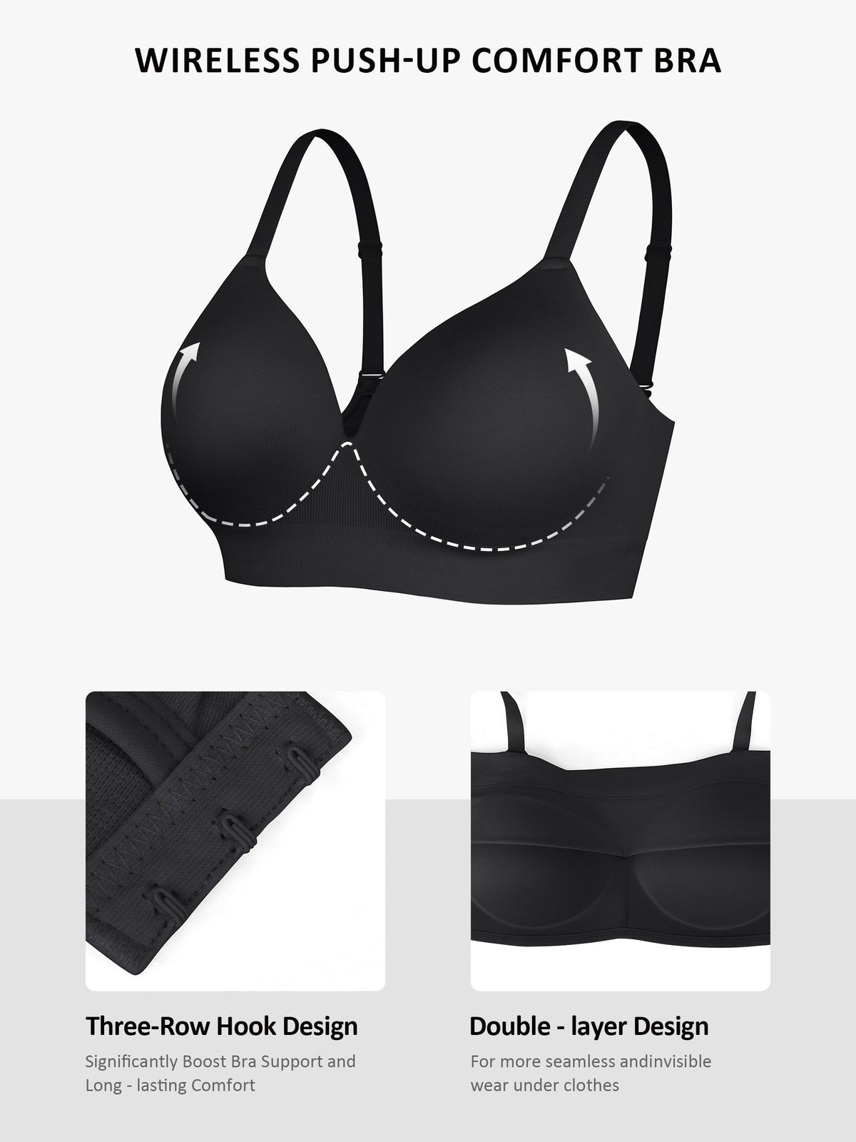 Push-Up Full Coverage Wireless Bra Bundle