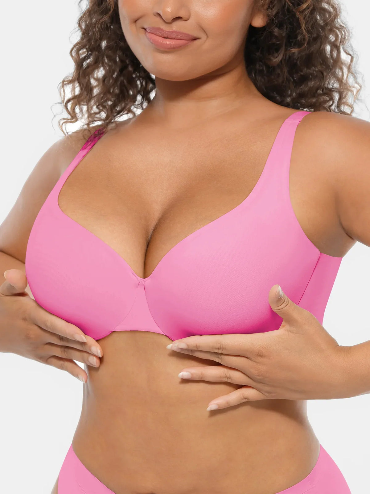 Adjustable Deep V-Neck Underwire Bra