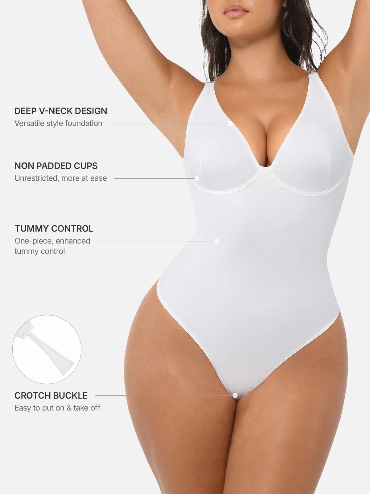 V-Plunge Support Bodysuit [BOGO]