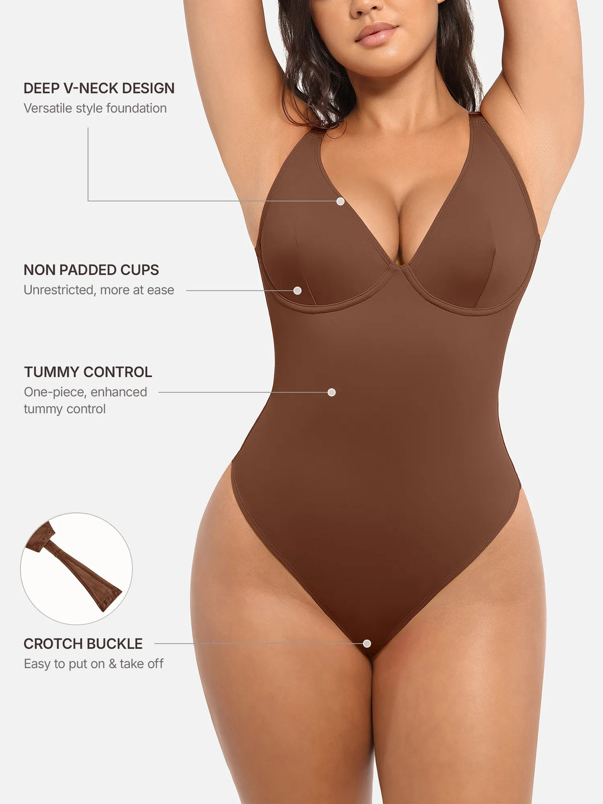 V-Plunge Support Bodysuit [BOGO]