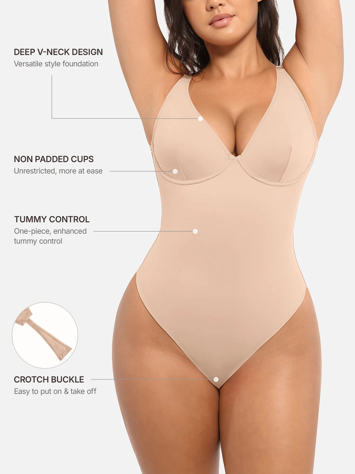 V-Plunge Support Bodysuit [BOGO]