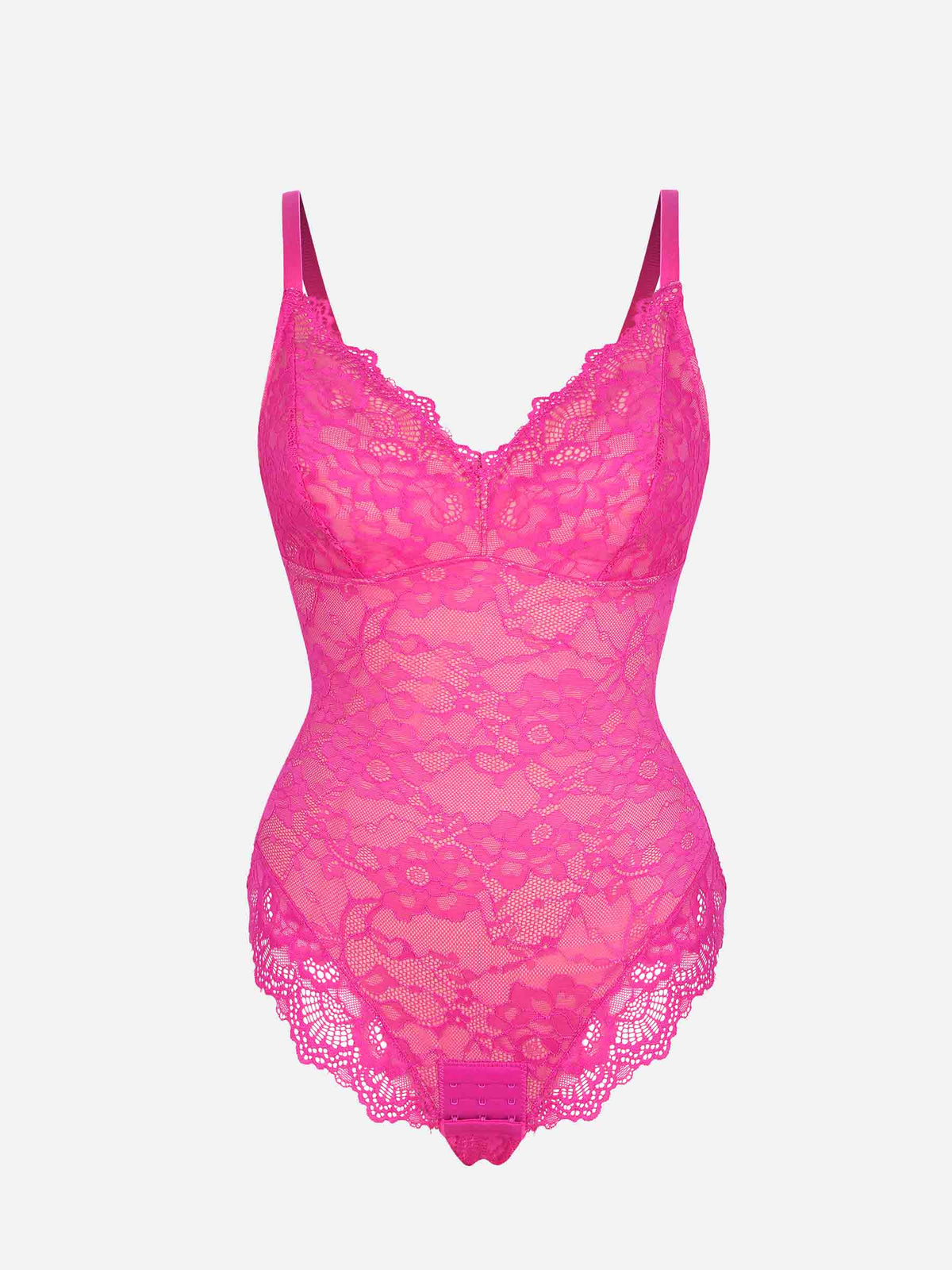 Lace V-Neck Stretch Bodysuit