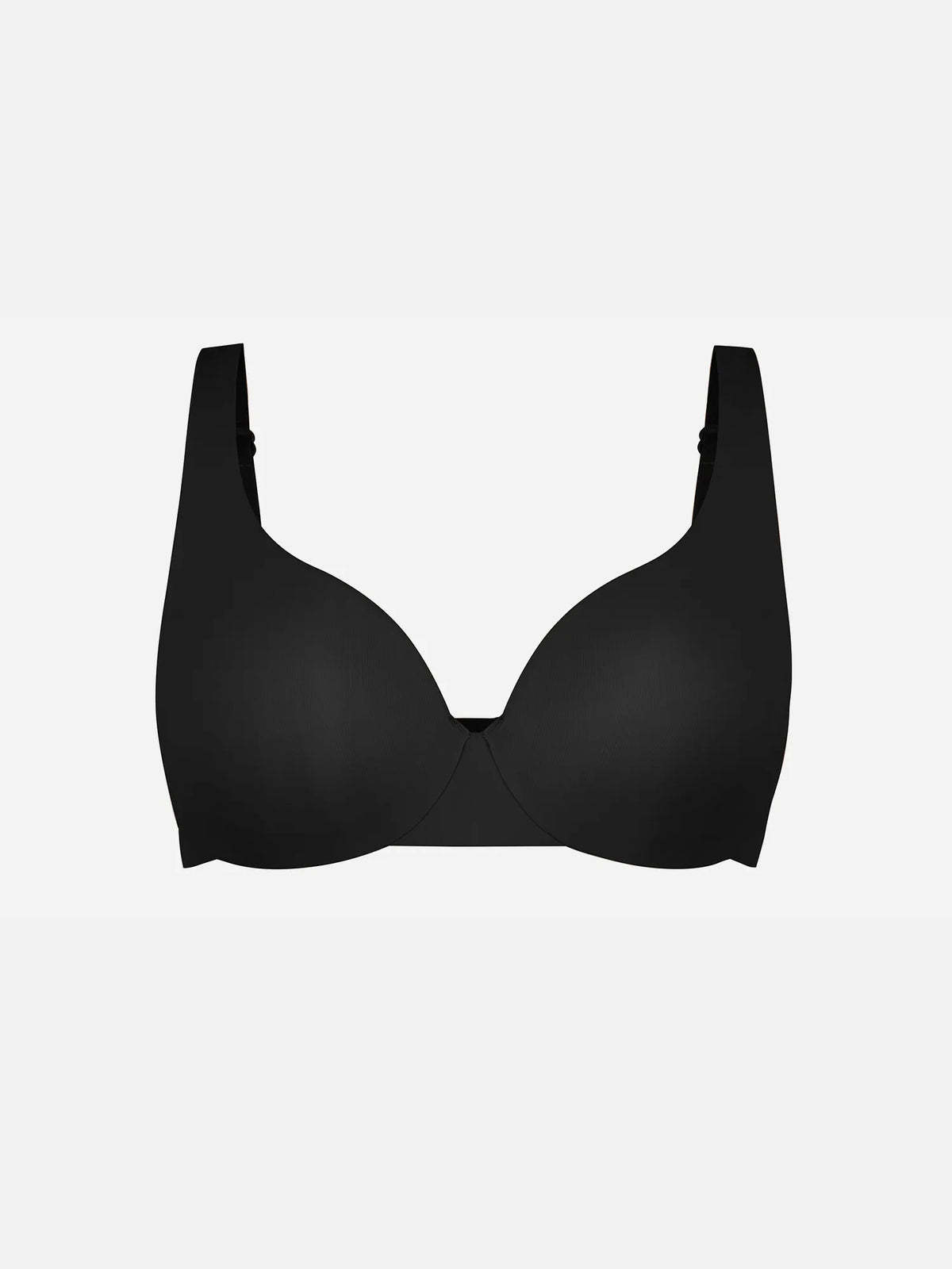 Adjustable-Strap Underwire V-neck Bra