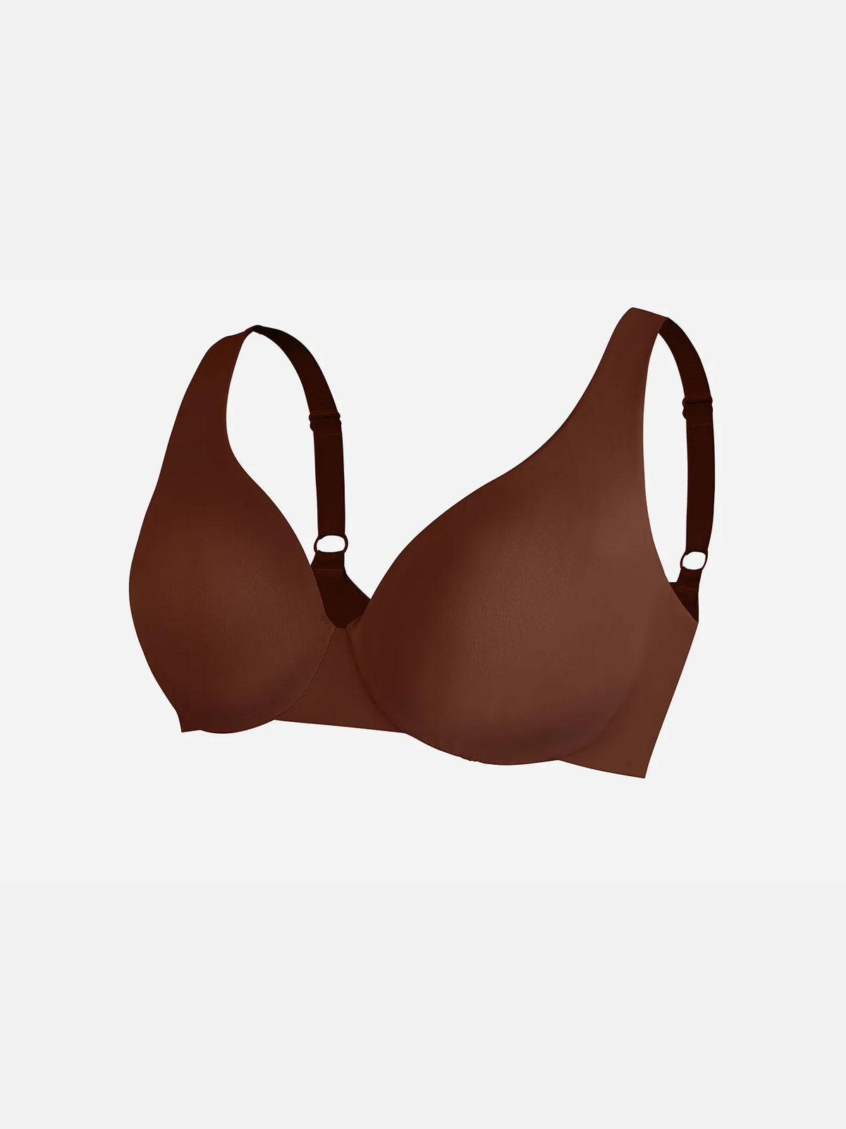Adjustable-Strap Underwire V-neck Bra