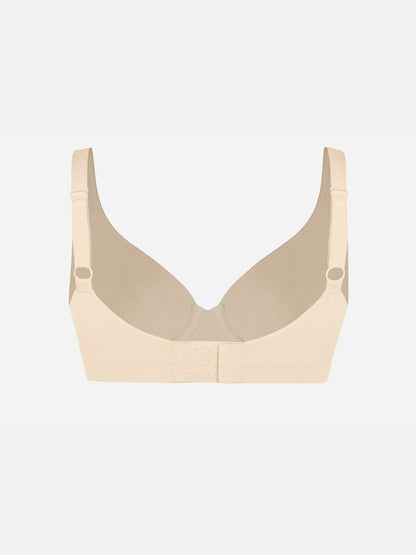 Adjustable-Strap Underwire V-neck Bra