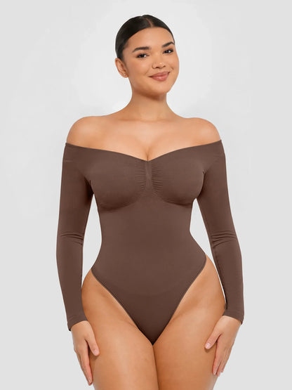 Seamless Supportive Long Sleeve Tummy Control Bodysuit [BOGO]