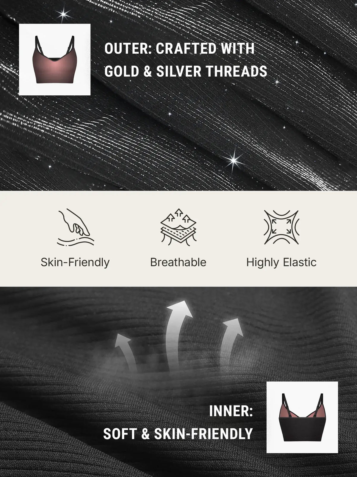 Invisible Shimmer Wireless Comfort Bra & Panty