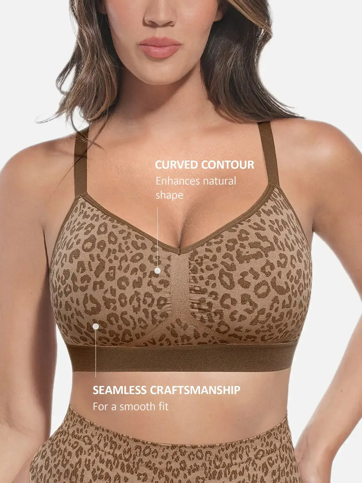 Leopard Print Wireless Bra & Panty