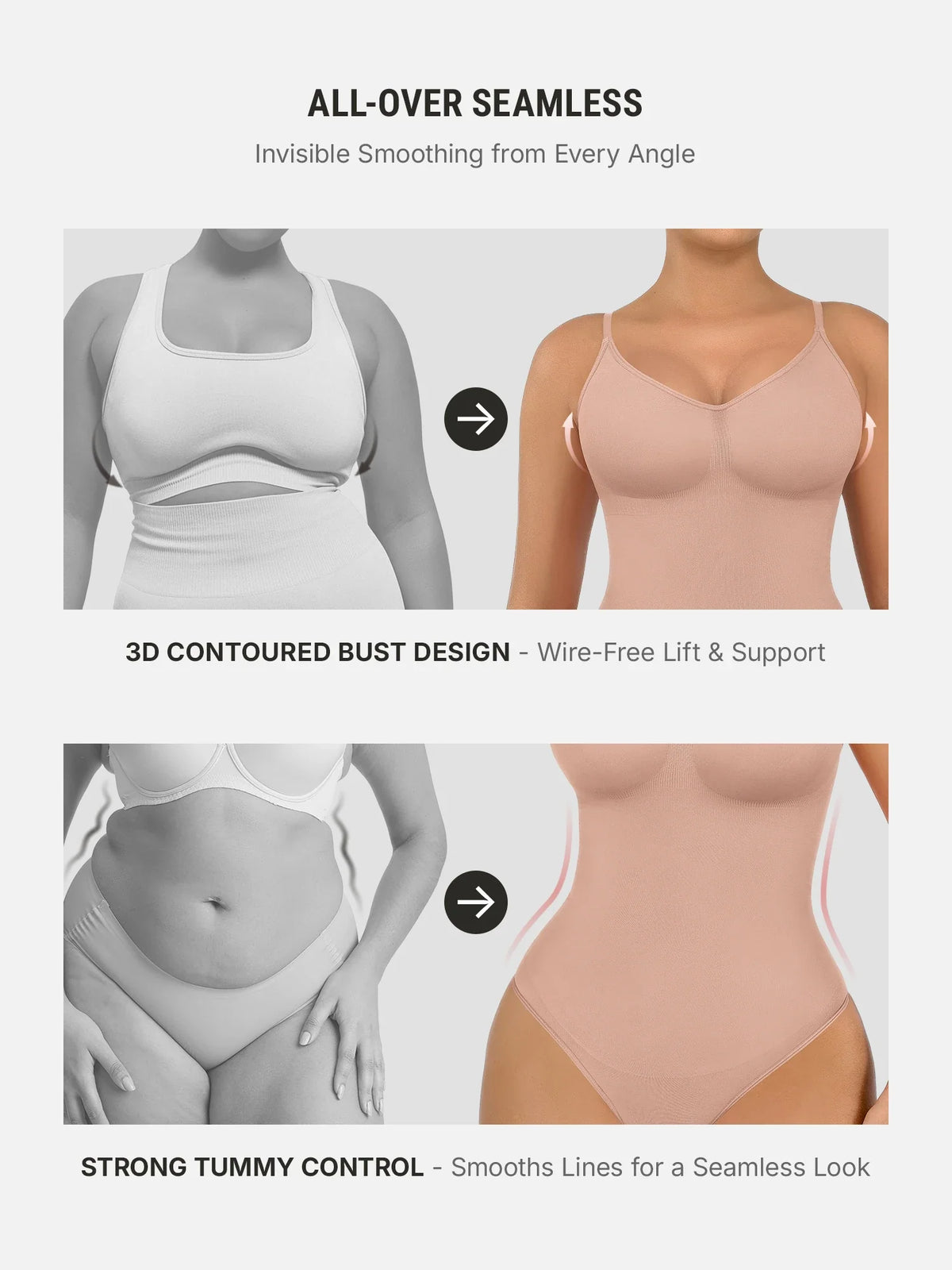 Shapewear Tummy Control Seamless Bodysuit