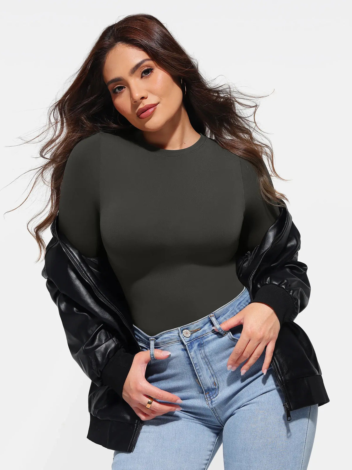 Seamless Ultra-Soft Long-Sleeve Bodysuit [BOGO]