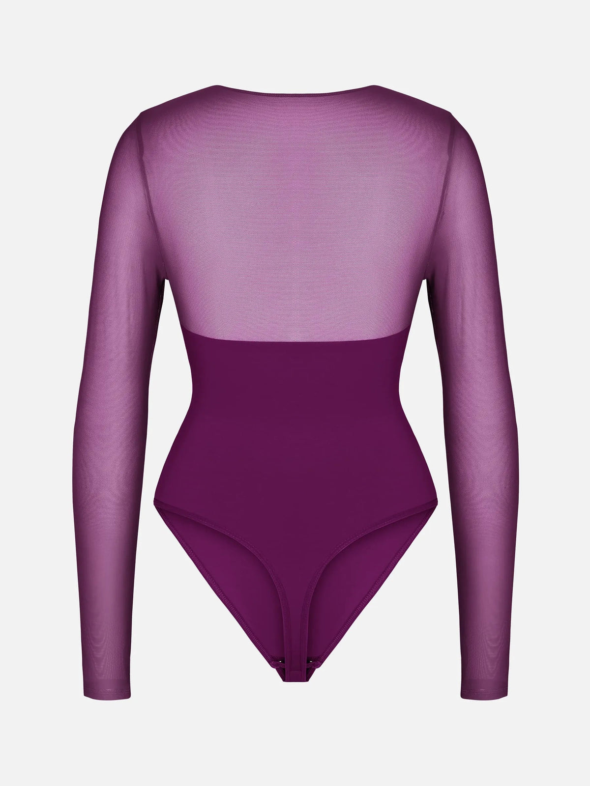 Mesh Panel V-Neck Bodysuit [BOGO]